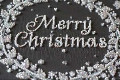 Bead Embroidery Kit Merry Christmas DIY Abris Art