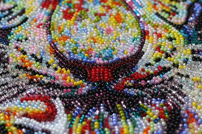 Bead Embroidery Kit Tigers DIY Abris Art