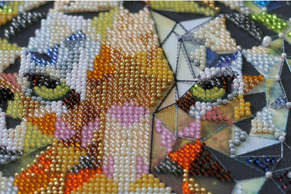 Bead Embroidery Kit Tiger DIY Abris Art