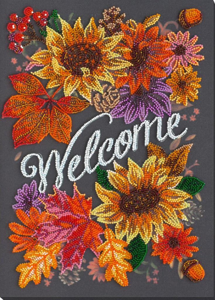 Kit de broderie de perles Tournesols Accueillir l'automne DIY