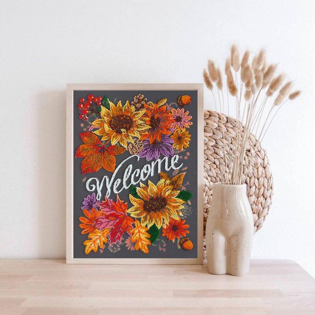 Kit de broderie de perles Tournesols Accueillir l'automne DIY