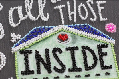 Bead Embroidery Kit Love in the house DIY Abris Art