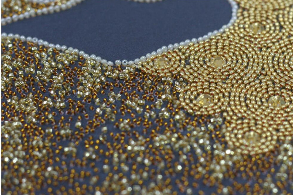 Kit de broderie de perles Chrysanthème noir DIY