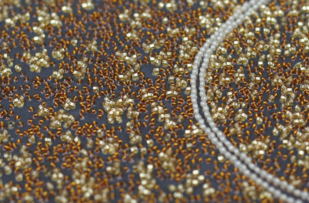 Kit de broderie de perles Chrysanthème noir DIY