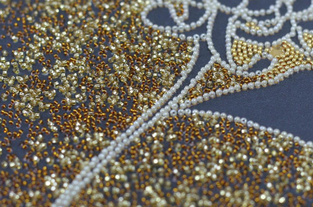 Kit de broderie de perles Chrysanthème noir DIY