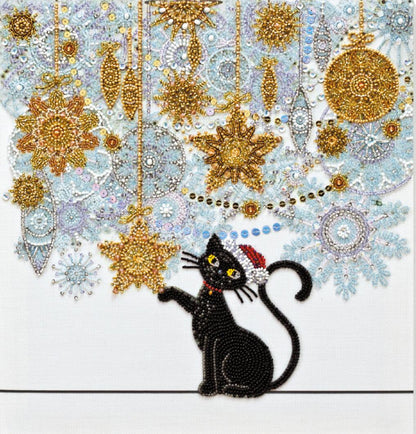 Bead Embroidery Kit Cat DIY Abris Art