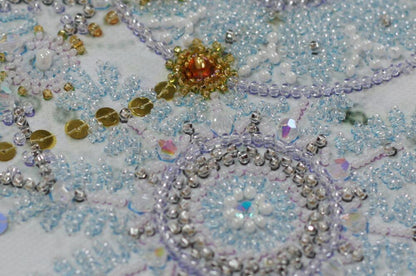 Bead Embroidery Kit Cat DIY Abris Art