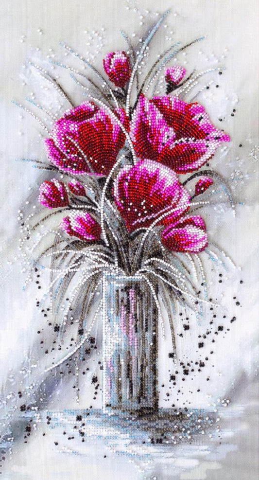 Kit de broderie de perles Fleurs DIY