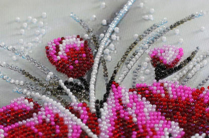 Bead Embroidery Kit Tulips Flowers DIY Abris Art