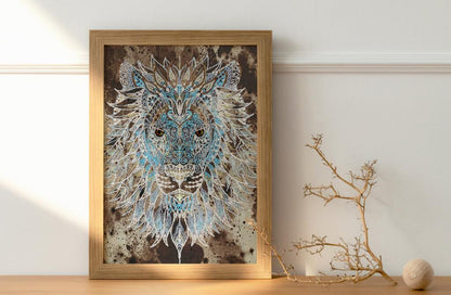 Bead Embroidery Kit Lion DIYris Art