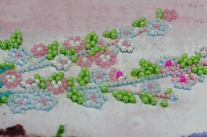 Bead Embroidery Kit Love birds DIY Abris Art