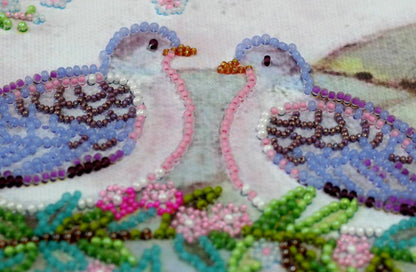 Bead Embroidery Kit Love birds DIY Abris Art