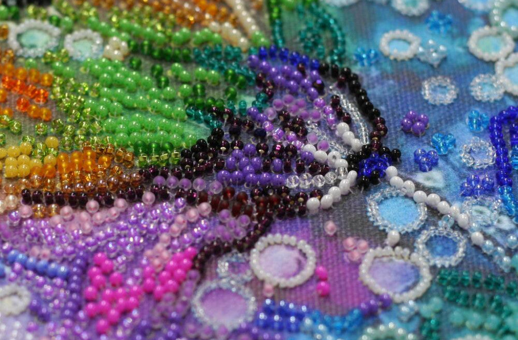 Kit de broderie de perles Fleurs arc-en-ciel DIY