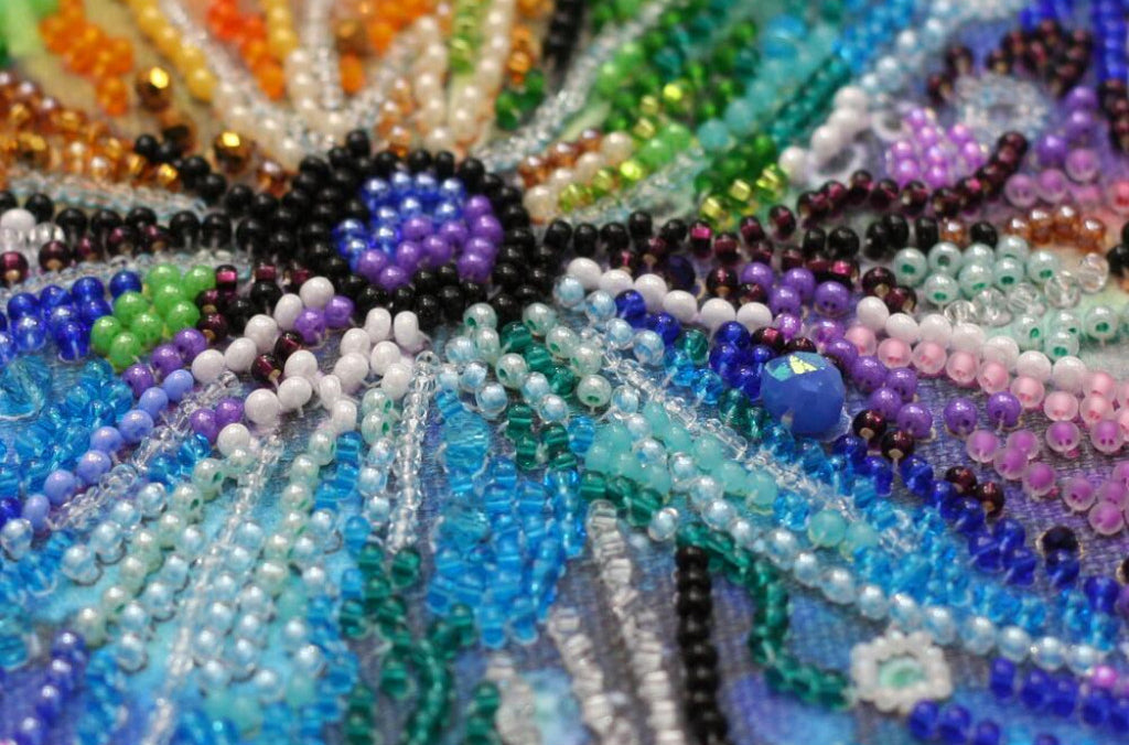 Kit de broderie de perles Fleurs arc-en-ciel DIY
