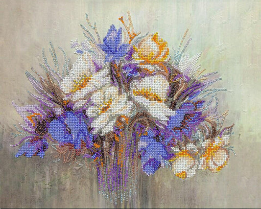 Kit de broderie de perles Fleurs DIY