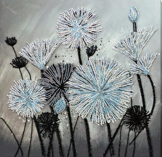 Bead Embroidery Kit Air flowers DIY Abris Art