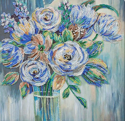 Bead Embroidery Kit Pastel bouquet DIY Abris Art