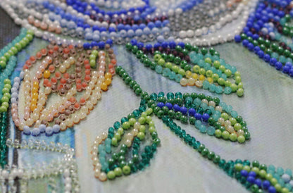 Bead Embroidery Kit Pastel bouquet DIY Abris Art