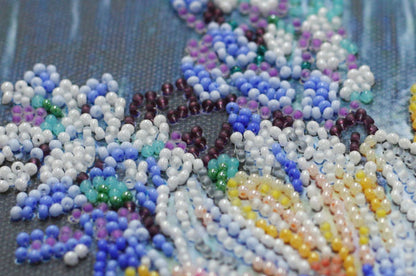 Bead Embroidery Kit Pastel bouquet DIY Abris Art