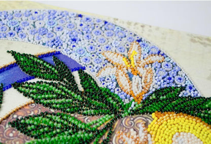 Bead Embroidery Kit Lemons DIY Abris Art