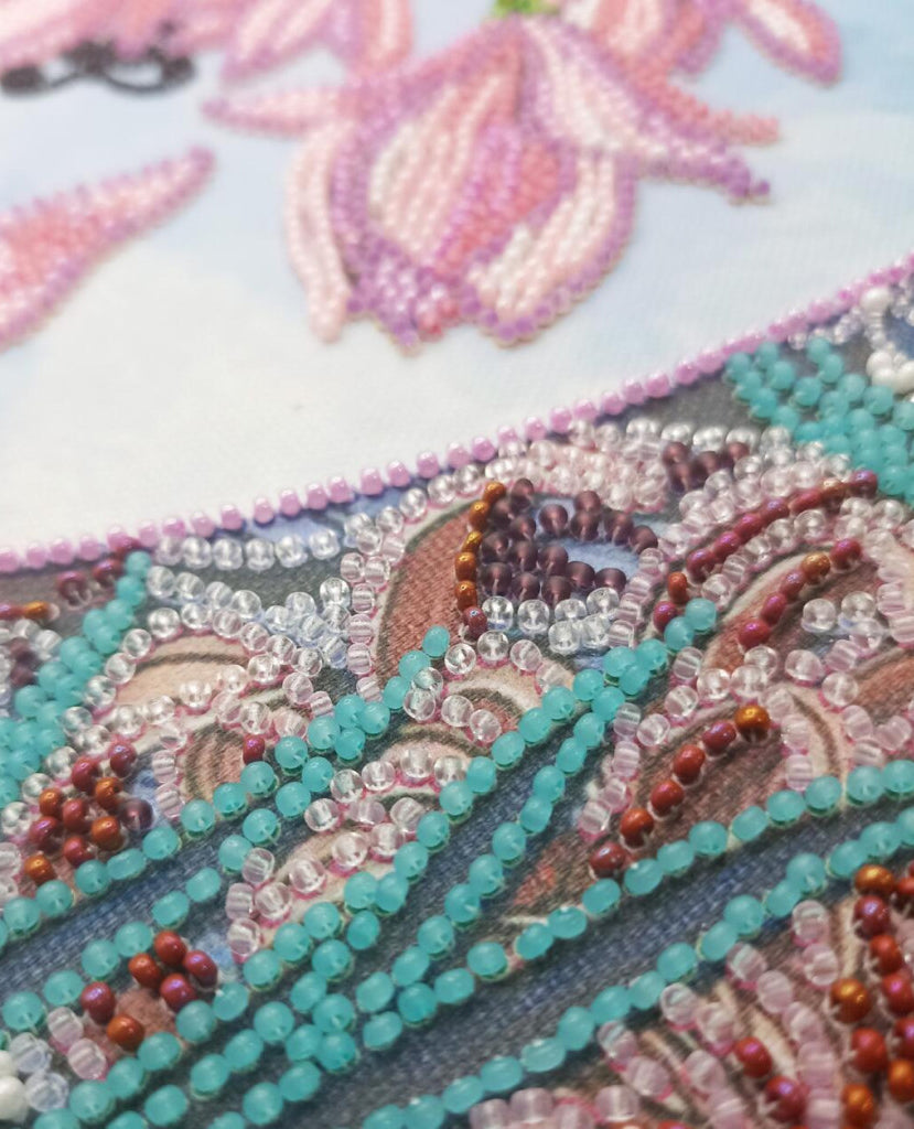 Kit de broderie de perles Fleur de magnolia DIY