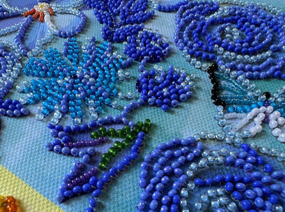 Bead Embroidery Kit Ukraine Flowers DIY Abris Art