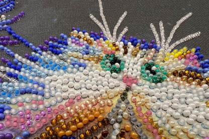 Bead Embroidery Kit Cat DIY Abris Art