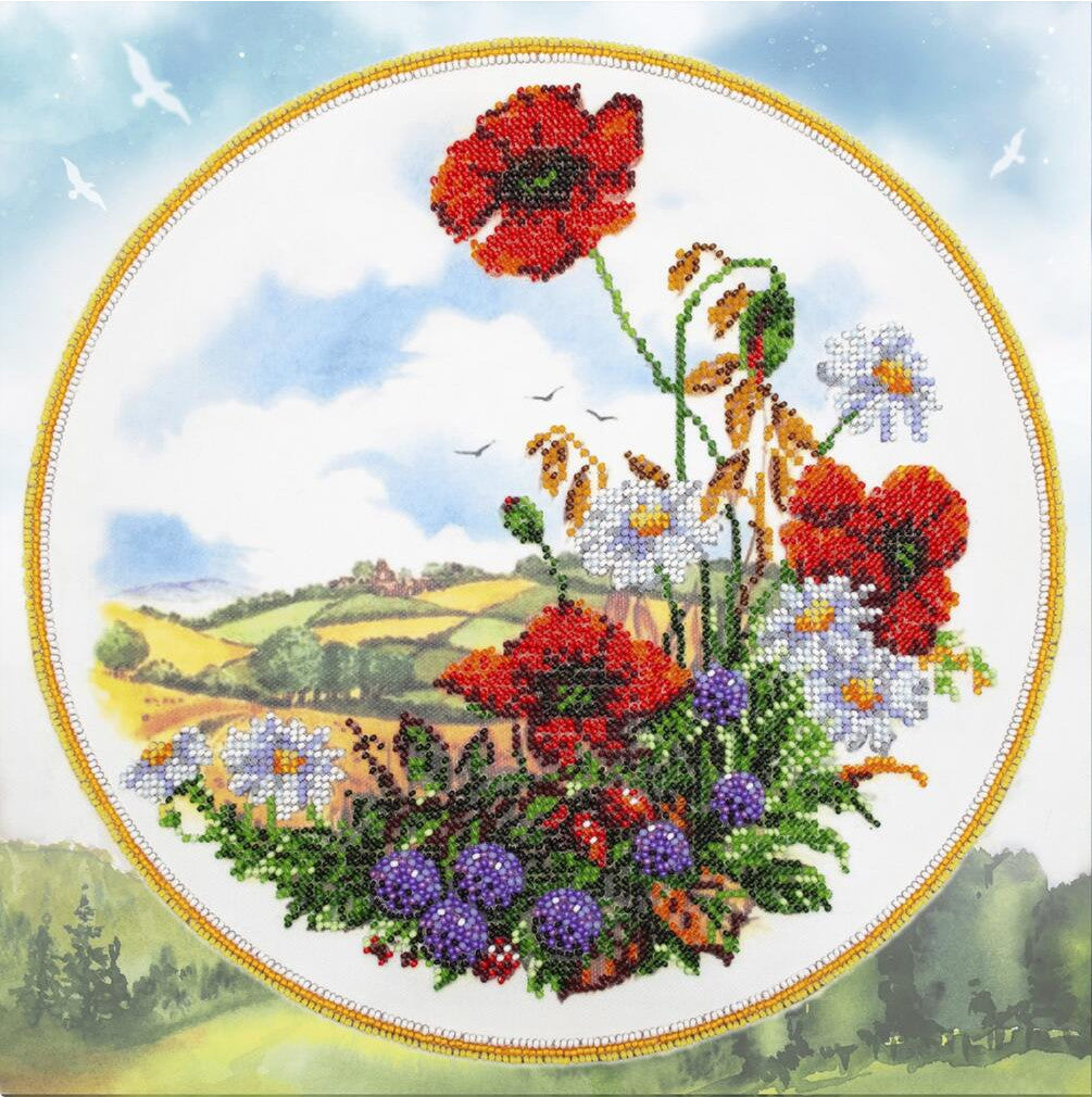 Perlenstickerei-Set Frühlingsmorgen Blumen DIY