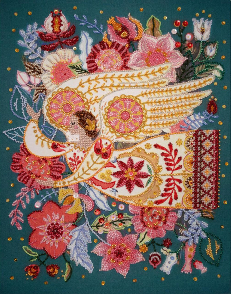 Bead Embroidery Kit Wings of inspiration DIY Abris Art