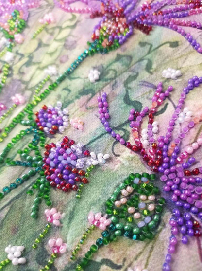 Bead Embroidery Kit Cornflowers DIY Abris Art