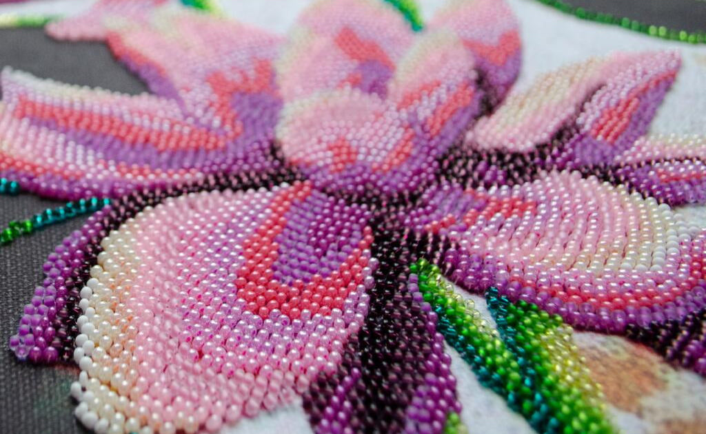 Kit de broderie de perles Fleurs de lotus DIY