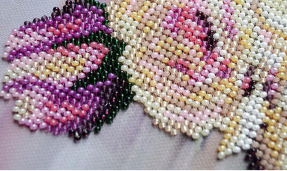 Bead Embroidery Kit Roses Flowers DIY Abris Art