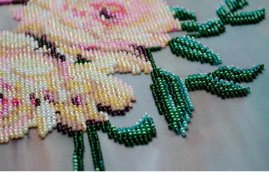 Kit de broderie de perles Fleurs de roses DIY