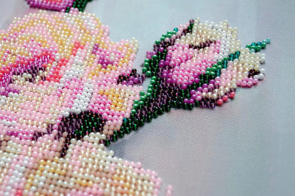Bead Embroidery Kit Roses Flowers DIY Abris Art