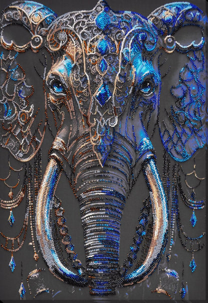 Bead Embroidery Kit Elephant DIY Abris Art
