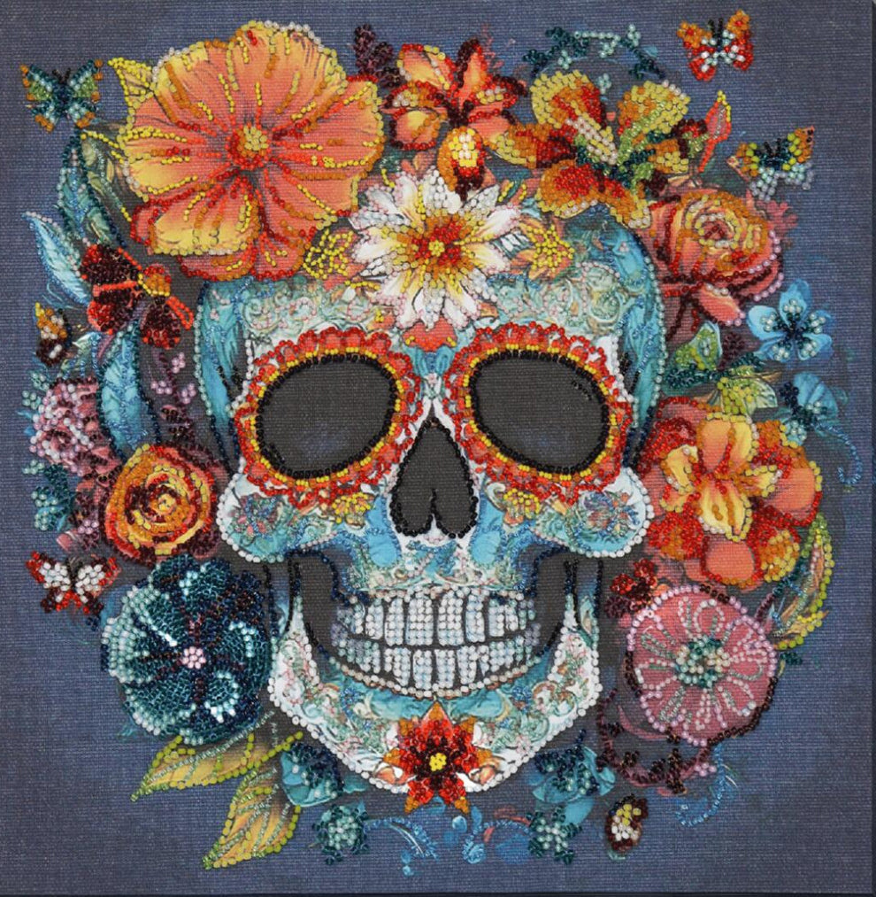Bead Embroidery Kit Calavera DIY Abris Art