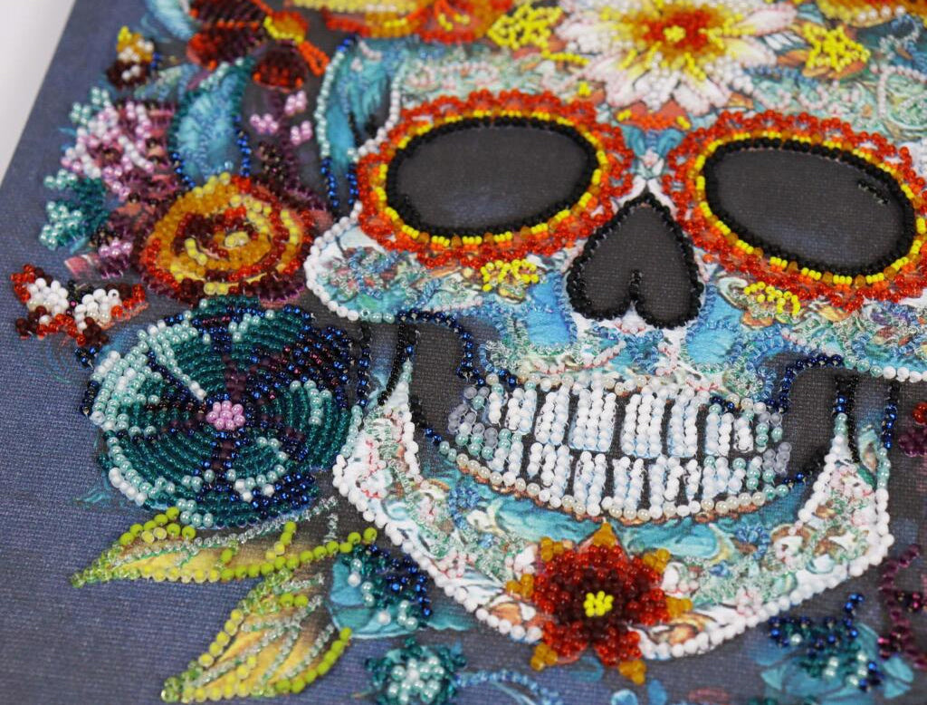 Bead Embroidery Kit Calavera DIY Abris Art