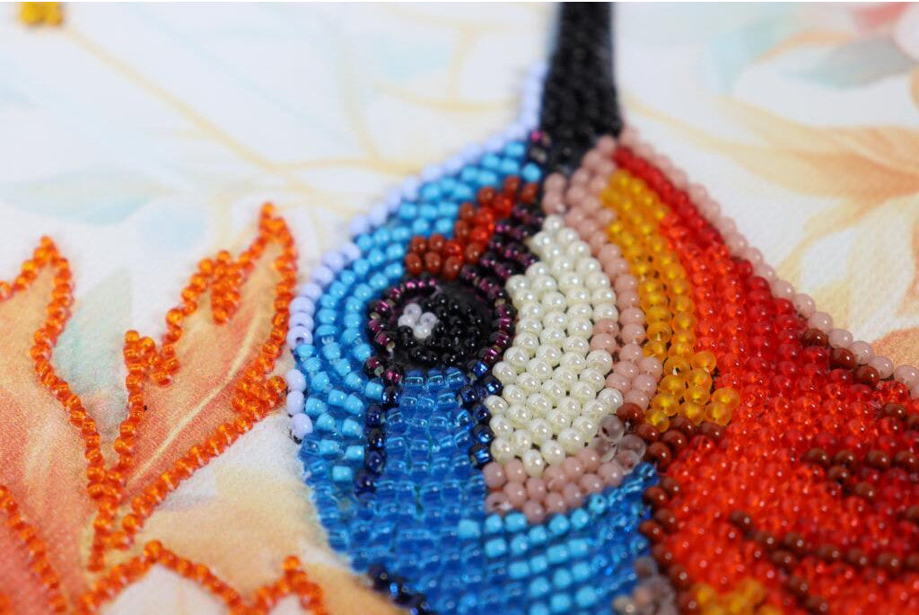 Kit de broderie de perles Un oiseau coloré DIY