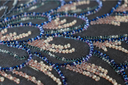 Bead Embroidery Kit Night Flower DIY Abris Art