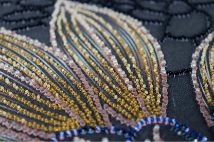 Bead Embroidery Kit Night Flower DIY Abris Art