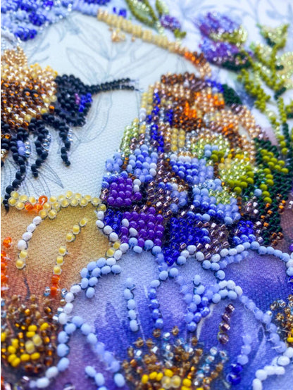 Bead Embroidery Kit Bee DIY Abris Art