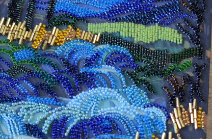 Bead Embroidery Kit Behind the waterfall DIY Abris Art