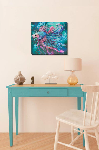 Bead Embroidery Kit Bright fish DIY Abris Art
