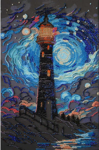 Bead Embroidery Kit Lighthouse DIY Abris Art