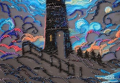Bead Embroidery Kit Lighthouse DIY Abris Art