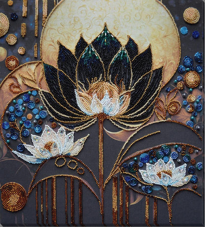 Bead Embroidery Kit Flowers of a dream DIY Abris Art