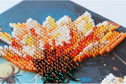 Bead Embroidery Kit Sunflowers DIY Abris Art