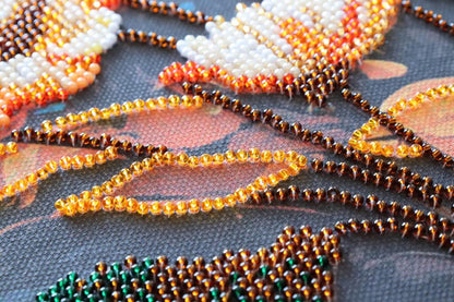 Bead Embroidery Kit Sunflowers DIY Abris Art