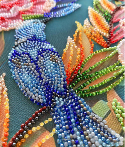Bead Embroidery Kit Spring Flower DIY Abris Art
