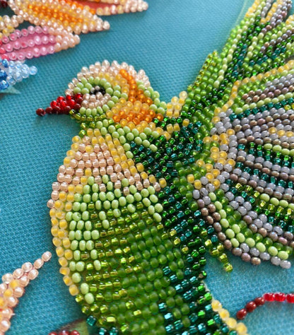 Bead Embroidery Kit Spring Flower DIY Abris Art